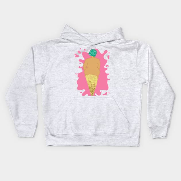 A Body Like Soft Serve Kids Hoodie by Revisionist Studio